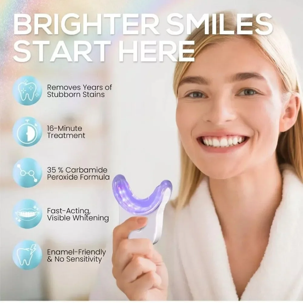Venus Visage Bright White Teeth Whitening Kit with LED Light 10/2026 - NEW